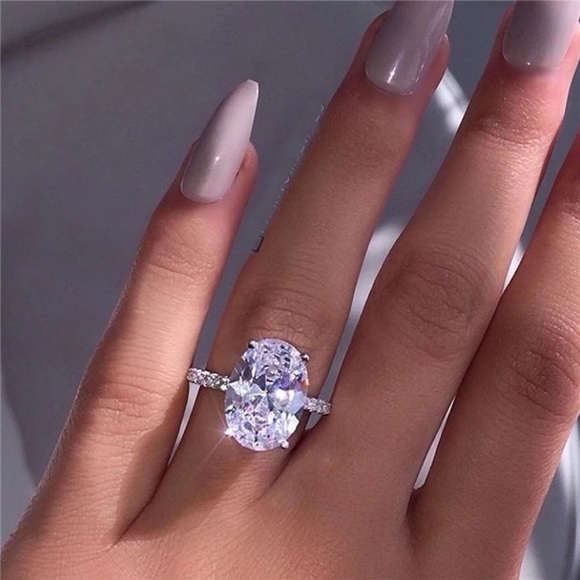 Jewelry - Oval Cut AAA Zircon Ring sterling silver ring
